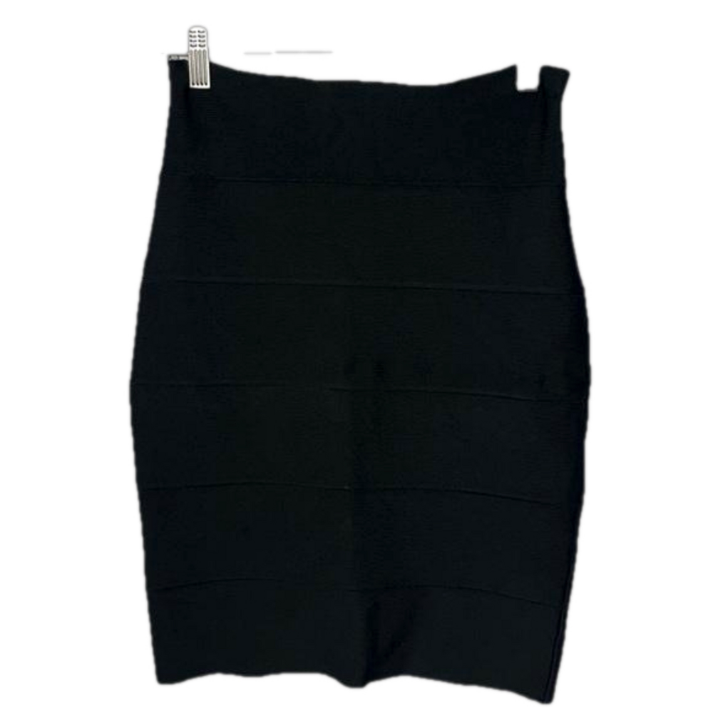 Icone Black Fitted Pencil Skirt